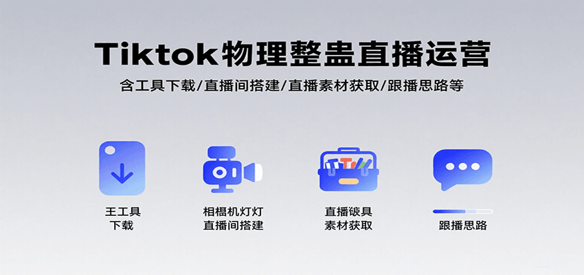Tiktok物理整蛊直播运营,包含工具下载/直播间搭建/直播素材获取/跟播思路等-聚业