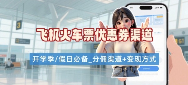 学生党必看！机票火车票优惠券申请渠道 + 项目打法，开学季节日速存-聚业