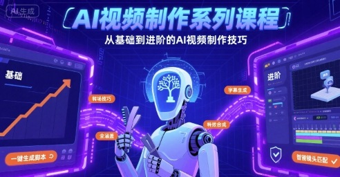 AI视频制作系列课程，从基础到进阶的AI视频制作技巧全涵盖-聚业