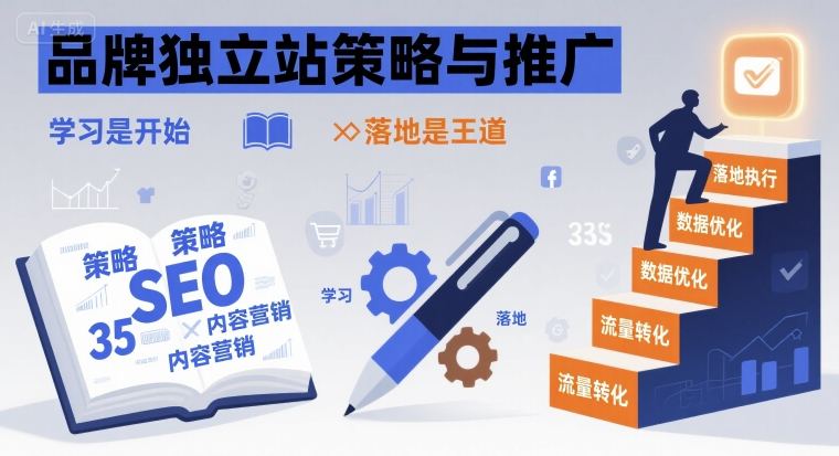 品牌独立站策略与推广，学习是开始，落地是王道-聚业