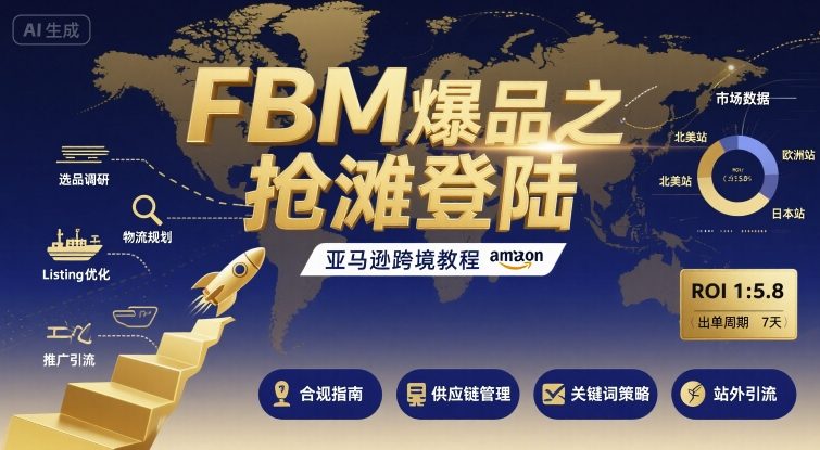 FBM爆品之抢滩登陆-亚马逊跨境教程-聚业