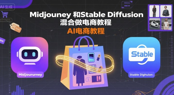 Midjourney和Stable Diffusion混合做电商教程-ai电商教程-聚业