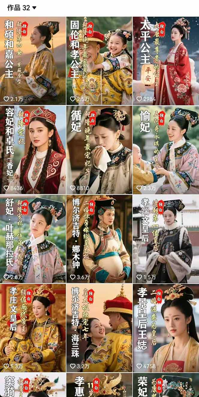 图片[4]-历史女性人物创作课：独白文案+AI克隆+蒙版剪辑，3个月涨粉22w+副业月入3w-聚业