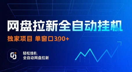 网盘拉新全自动挂G，独家项目，全自动运行完成拉新做任务，单窗口3张+【揭秘】-聚业
