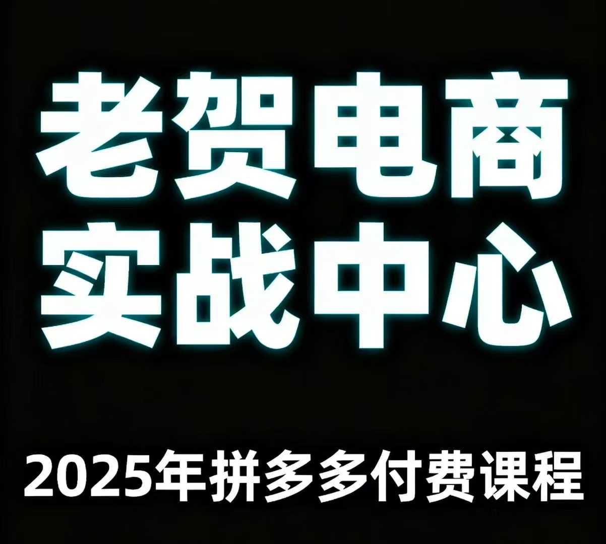 老贺电商2025年拼多多付费课程，用通俗易懂的方法告诉你多多怎么玩-聚业