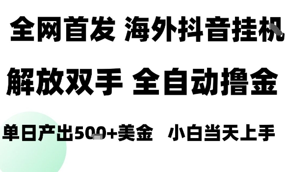 海外抖音无人直播，单日产出1.5k+，长期稳定，新手可玩，无脑操作【揭秘】-聚业