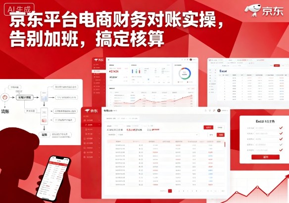 京东平台电商财务对账实操，告别加班，搞定核算-聚业