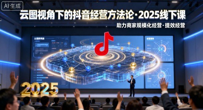 云图视角下的抖音经营方法论，2025线下课，助力商家规模化经营，提效经营(录音+字幕)-聚业