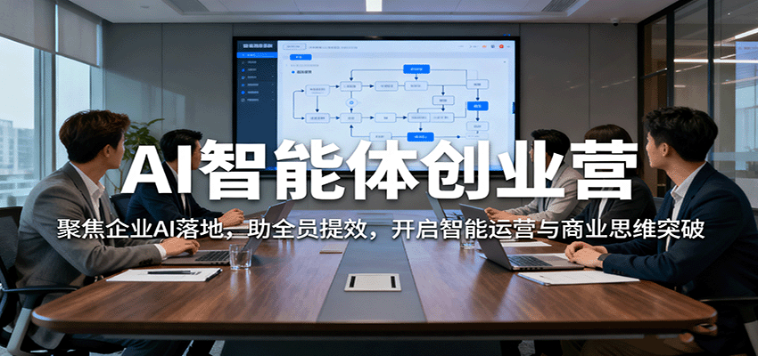 AI智能体创业营：聚焦企业AI落地，助全员提效，开启智能运营与商业思维突破-聚业