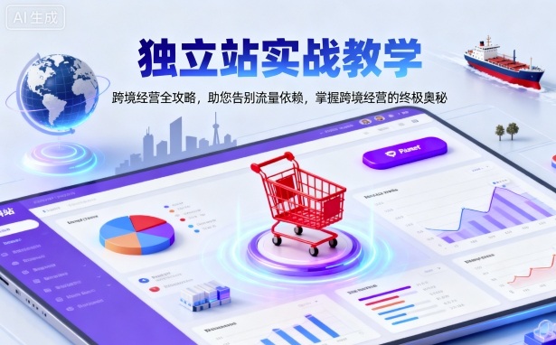 独立站实战教学，跨境经营全攻略，助您告别流量依赖，掌握跨境经营的终极奥-聚业