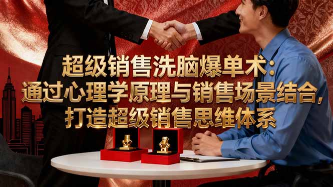 超级销售洗脑爆单术：通过心理学原理与销售场景结合,打造超级销售思维体系-聚业