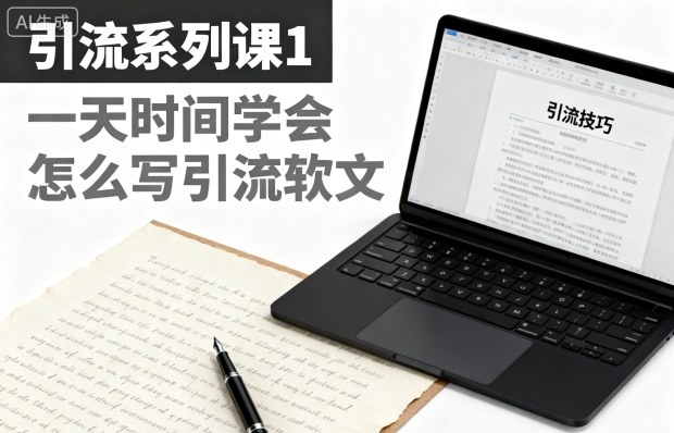 引流系列课1，一天时间学会怎么写引流软文-聚业