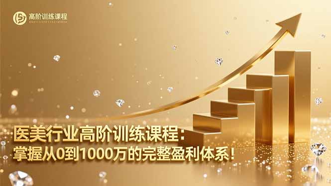 医美行业高阶训练课程：掌握从0到1000万的完整盈利体系！-聚业