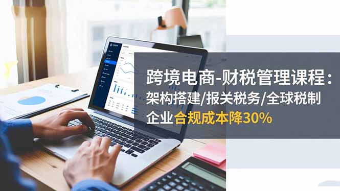 跨境电商-财税管理课程：架构搭建/报关税务/全球税制，企业合规成本降30%-聚业