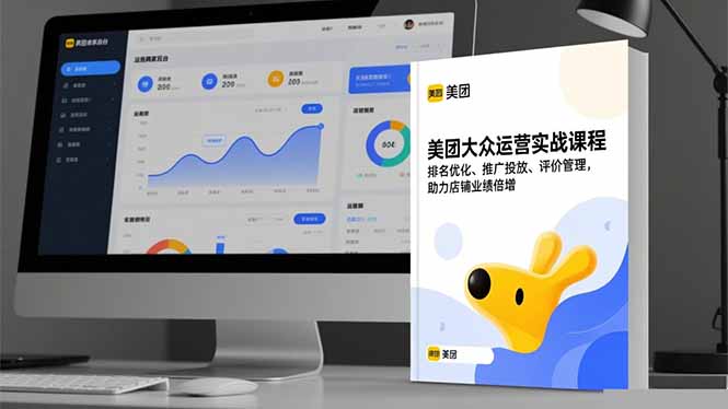 美团大众运营实战课程，排名优化、推广投放、评价管理，助力店铺业绩倍增-聚业