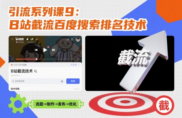 引流系列课9：B站截流百度搜索排名技术-聚业