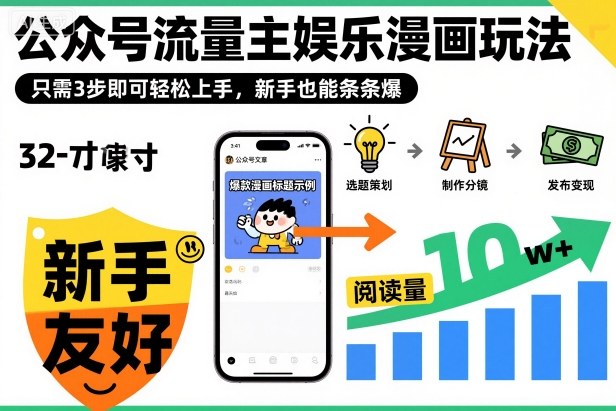 ‍‬⁢‍⁡‍‍⁡​⁣⁤‍‬⁡⁣⁢​⁣‍⁣‌‌⁢​⁡⁡‌​⁢⁣⁢​⁢‌​⁣‬​⁣‬‬⁣⁢​⁢⁣公众号流量主娱乐漫画玩法，只需3步即可轻松上手，新手也能条条爆-聚业