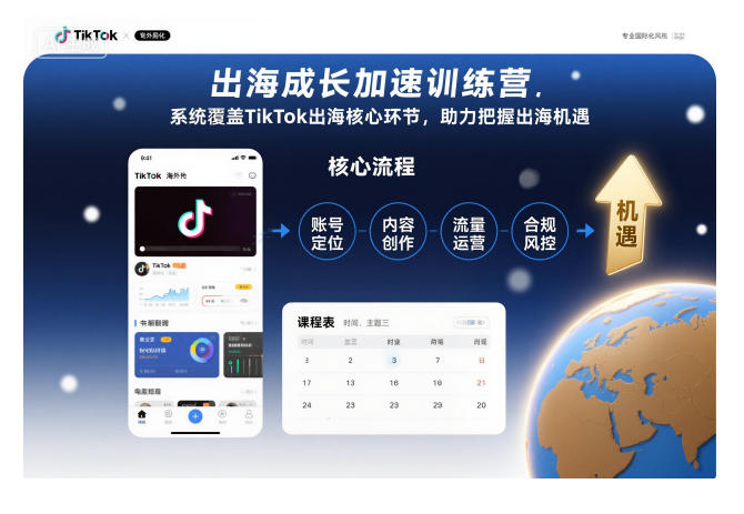 出海成长加速训练营，系统覆盖TikTok出海核心环节，助力把握出海机遇(更新)-聚业