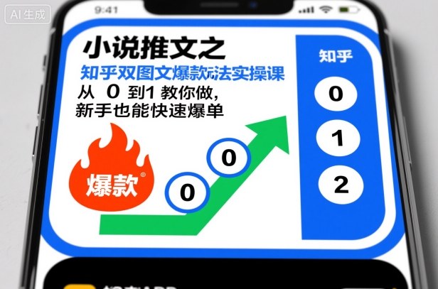 小说推文之知乎双图文爆款玩法实操课，从0到1教你做，新手也能快速爆单-聚业