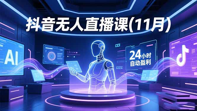 抖音无人直播课(11月-聚业
