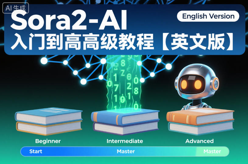Sora2-AI入门到高级教程【英文版】-聚业