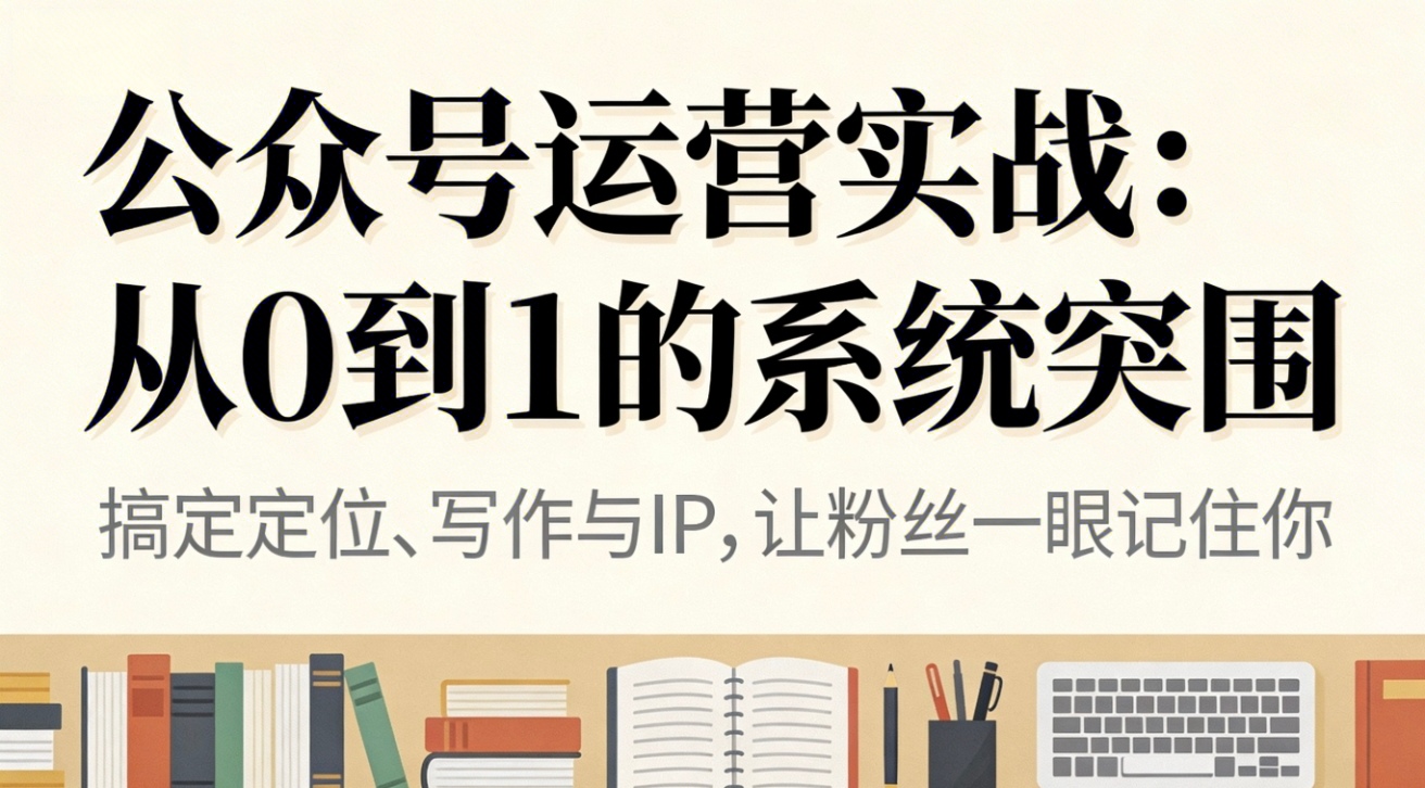 公众号运营实战:从0到1的系统突围-聚业