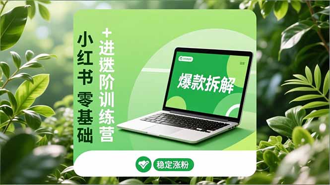 小红书零基础+高阶训练营:安全养号、爆款拆解、长效运营,实现稳定涨粉与变现-聚业