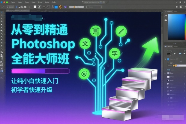 从零到精通Photoshop全能大师班,让纯小白快速入门,初学者快速升级-聚业