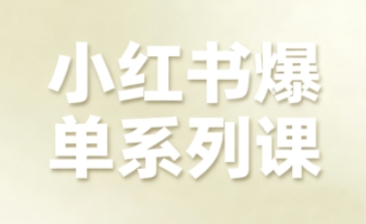 小红书爆单系列课，聚焦小红书电商全链路增长(更新)-聚业