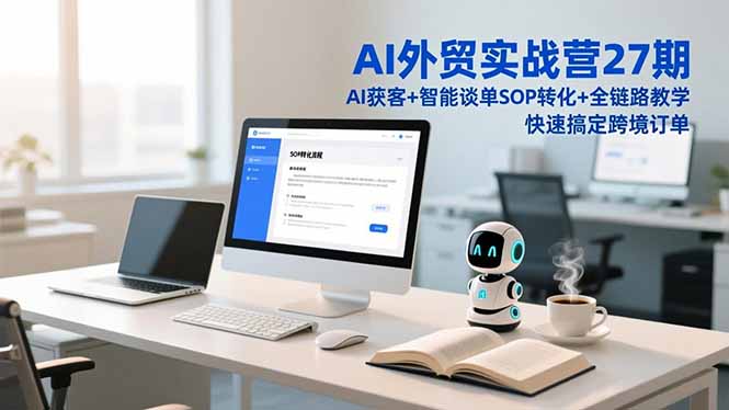 AI外贸实战营27期,AI获客+智能谈单+SOP转化+全链路教学,快速搞定跨境订单-聚业