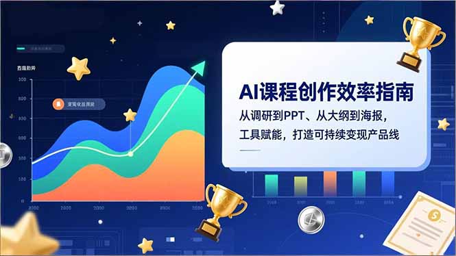 AI课程创作效率指南,从调研到PPT、从大纲到海报,工具赋能,打造可持续变现产品线-聚业