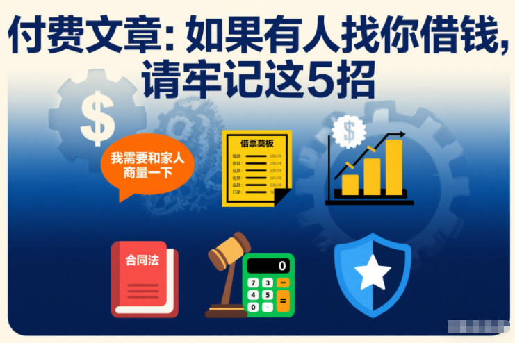 付费文章:如果有人找你借钱,请牢记这5招-聚业