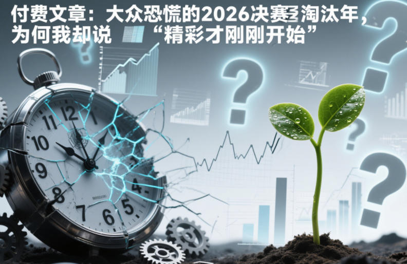 付费文章:大众恐慌的2026决赛淘汰年,为何我却说“精彩才刚刚开始”?-聚业