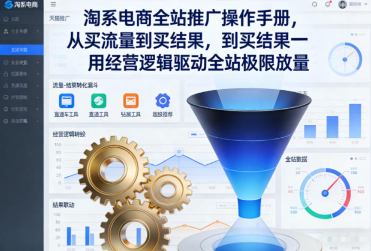淘系电商全站推广操作手册,从买流量到买结果一用经营逻辑驱动全站极限放量-聚业