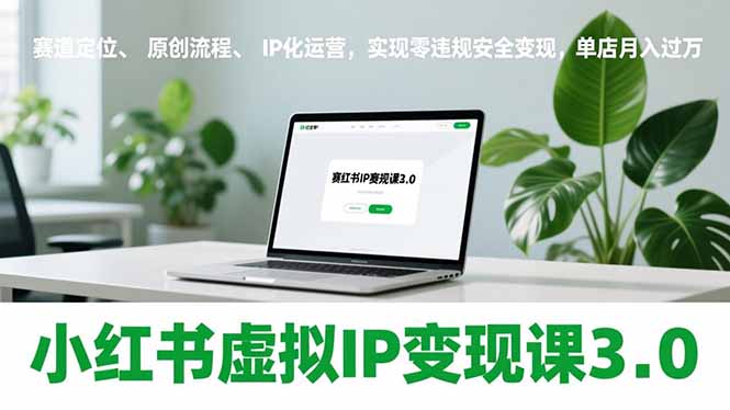 小红书虚拟IP变现课3.0,赛道定位、原创流程、IP化运营,实现零违规安全变现,单店月入过万-聚业