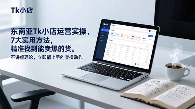 东南亚Tk小店运营实操,7大实用方法,精准找到能卖爆的货。不讲虚理论,立即能上手的实操动作-聚业