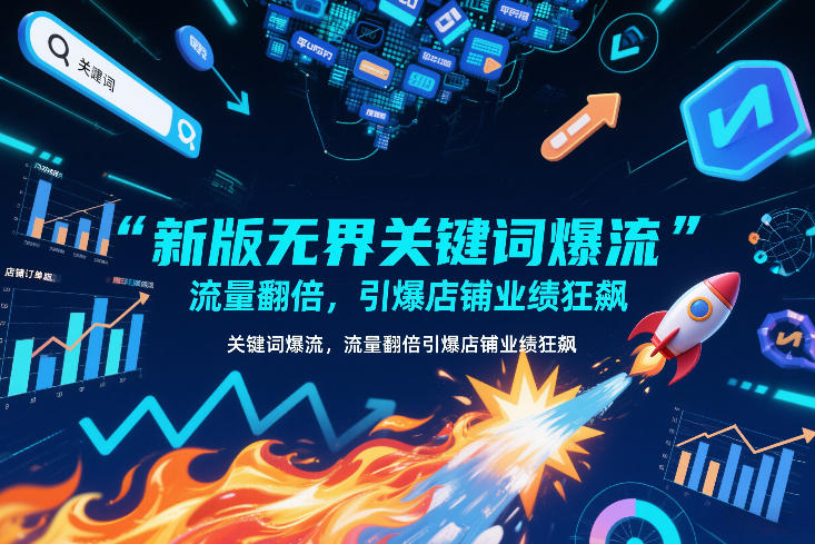 新版无界关键词爆流,流量翻倍,引爆店铺业绩狂飙-聚业