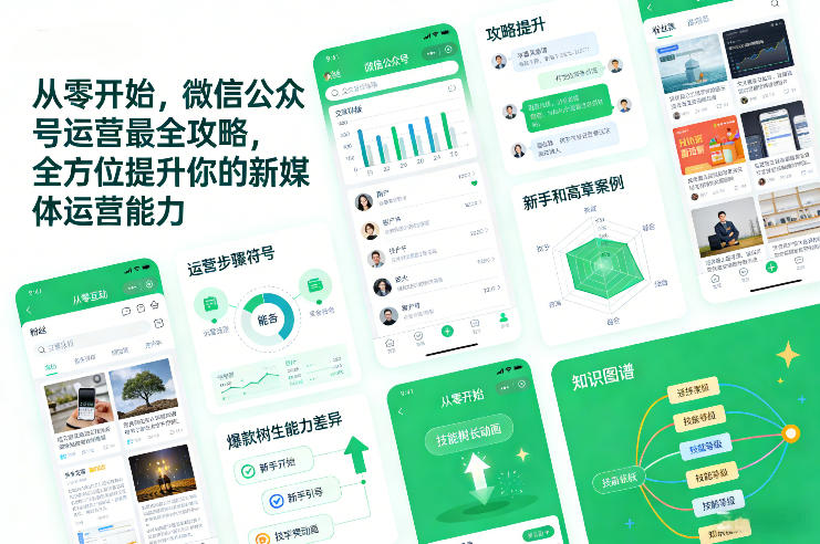 从零开始，微信公众号运营最全攻略，全方位提升你的新媒体运营能力-聚业