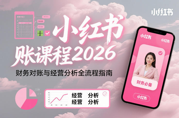 小红书对账课程2026，财务对账与经营分析全流程指南-聚业