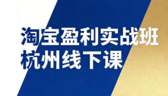 淘宝盈利实战班杭州线下课12月26-28日(音频+字幕)，帮你掌握SOP流程+12门核心技术-聚业