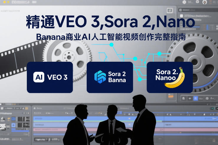 精通VEO 3，Sora 2，Nano Banana商业AI人工智能视频创作完整指南-聚业