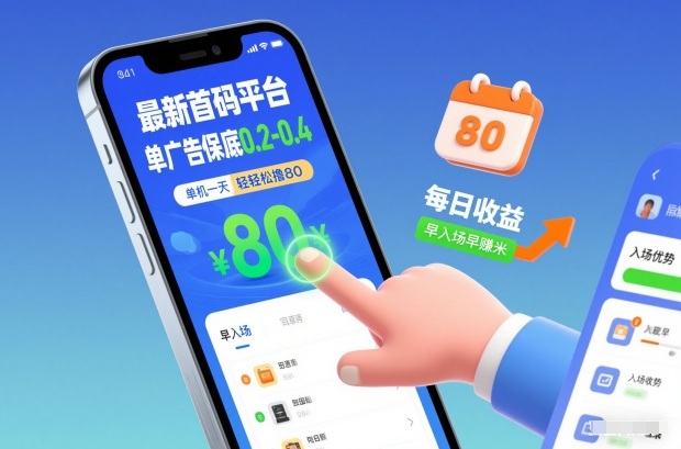 最新首码平台,单广告保底0.2-0.4,单机一天轻松撸80,早入场早賺米【揭秘】-聚业