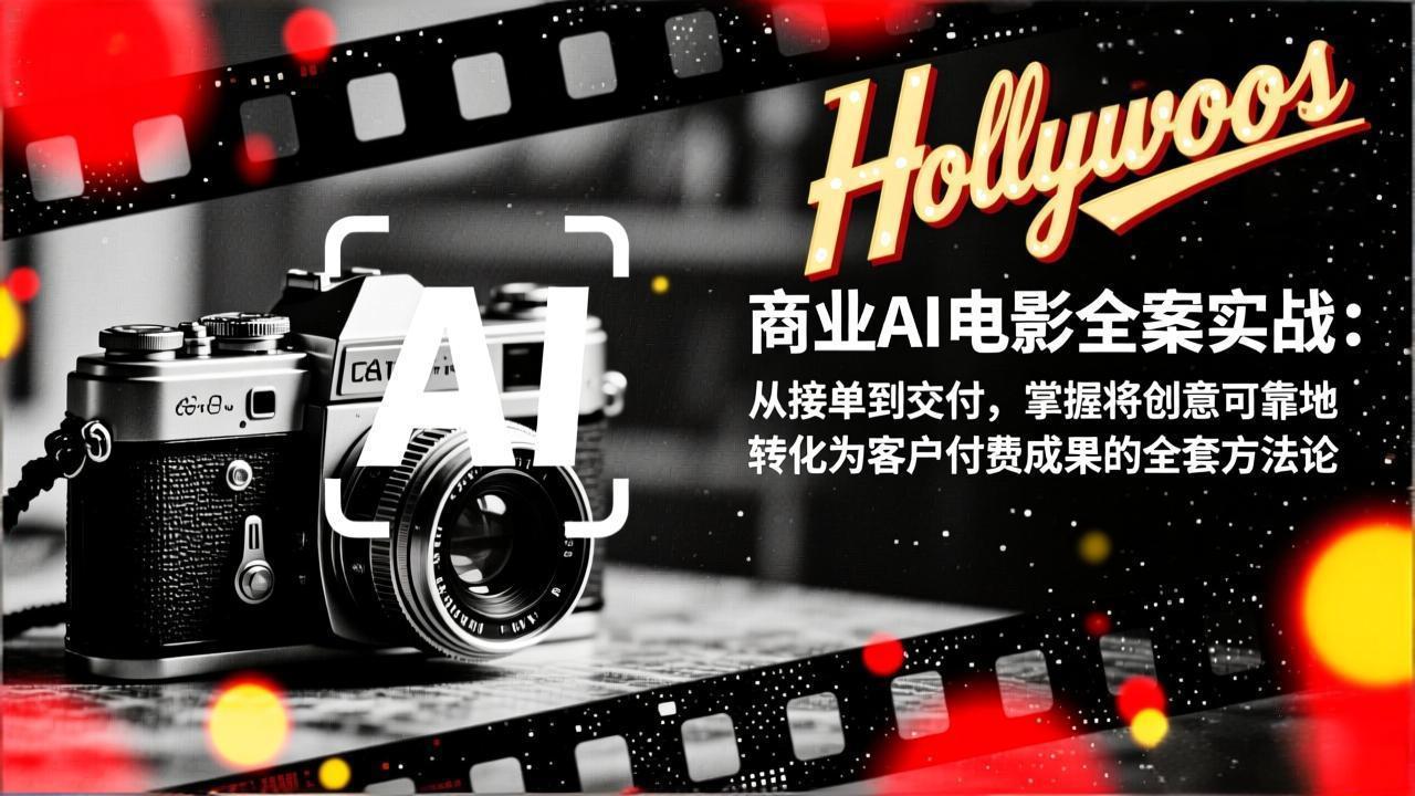 商业AI电影全案实战：从接单到交付，掌握将创意可靠地转化为客户付费成果的全套方法论-聚业