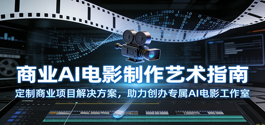 商业AI电影制作艺术指南：定制商业项目解决方案，助力创办专属AI电影工作室-聚业
