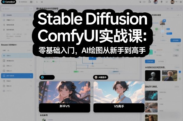 Stable Diffusion ComfyUI实战课：零基础入门，AI绘图从新手到高手-聚业