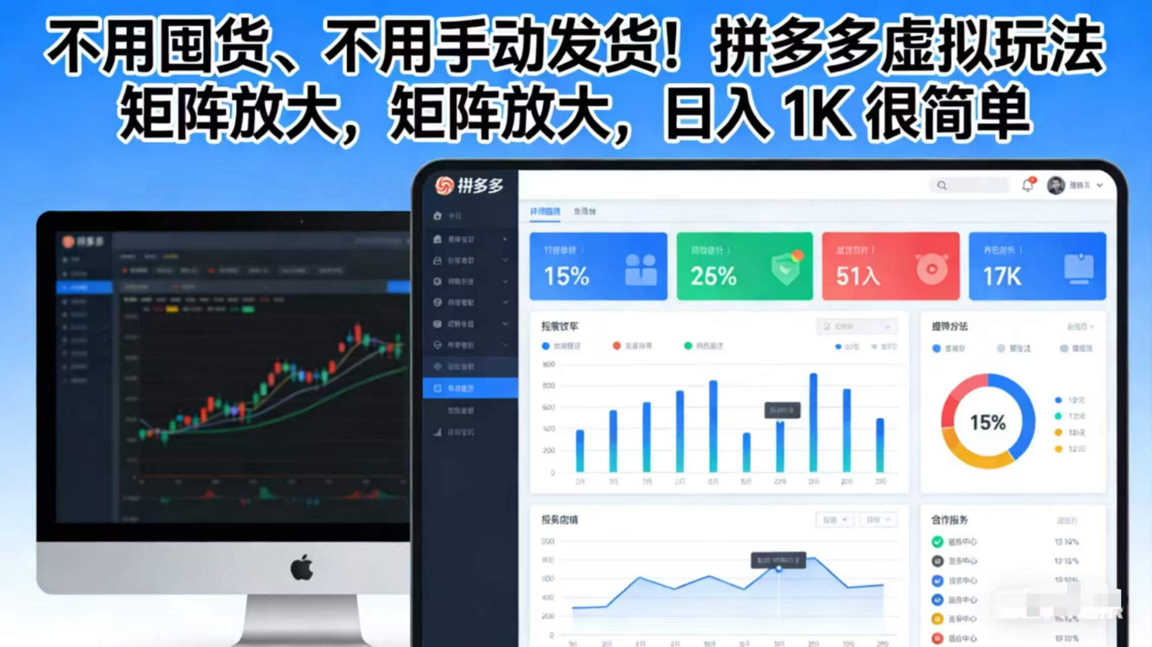 不用囤货、不用手动发货！拼多多虚拟玩法，矩阵放大，日入 1K 很简单-聚业