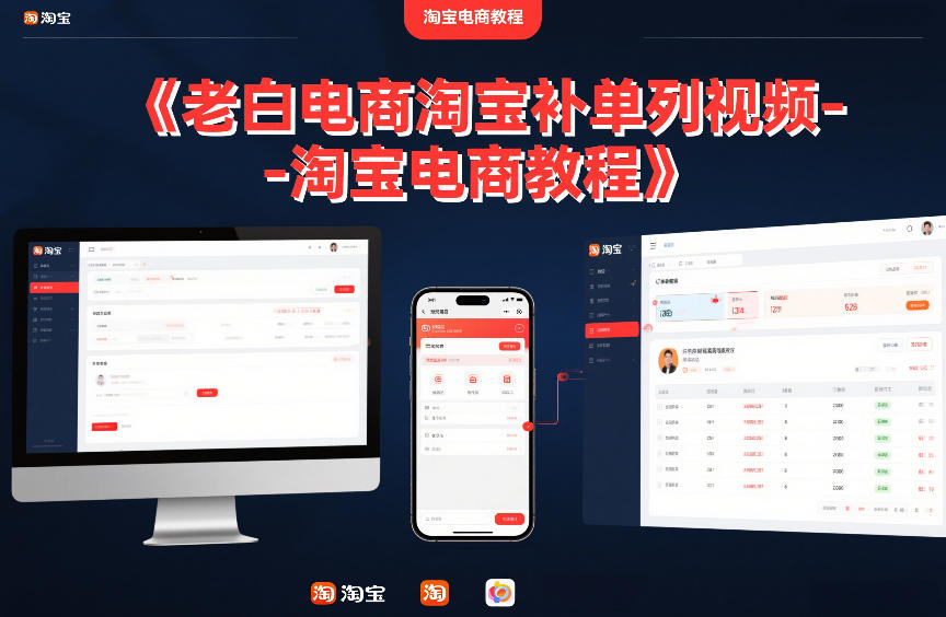 老白电商淘宝补单系列视频-淘宝电商教程-聚业