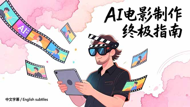 AI电影制作终极指南：从创意到成片，系统掌握智能影视全流程实战课(中英字幕-聚业