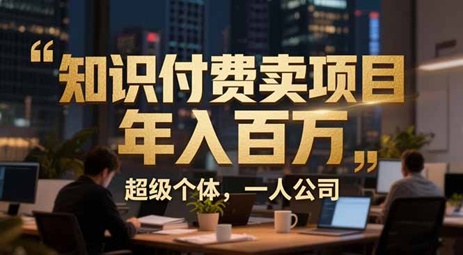从0到年入百万：超级个体实战心得公开，个人IP×精准引流×成交系统全拆解-聚业