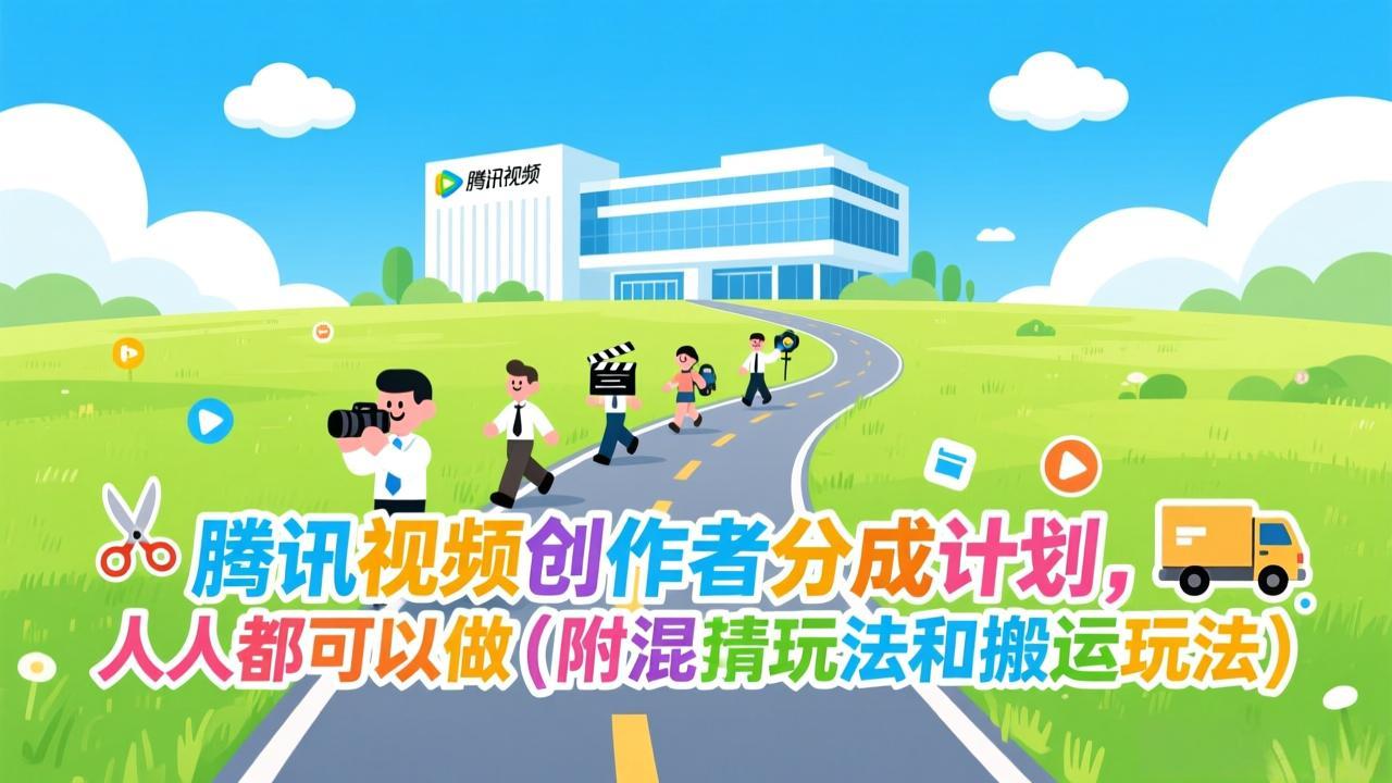 腾讯视频创作者分成计划,人人都可以做(附混剪玩法和搬运玩法-聚业